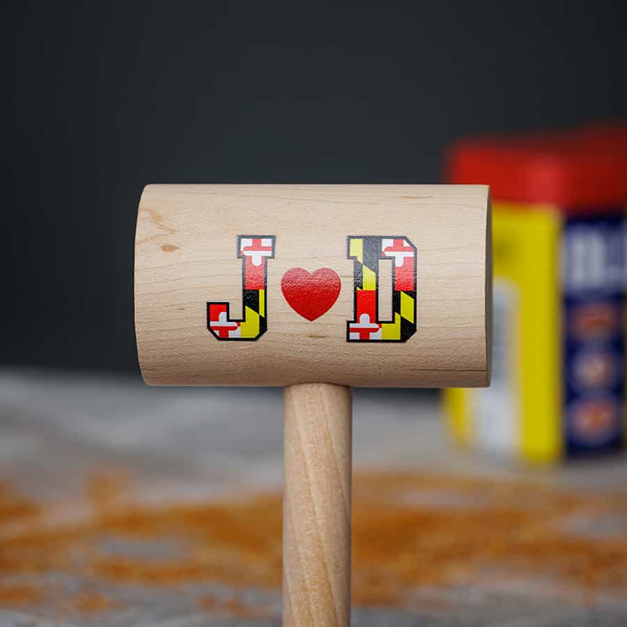 Wooden Crab Mallet with MD flag - Ec'clectibles