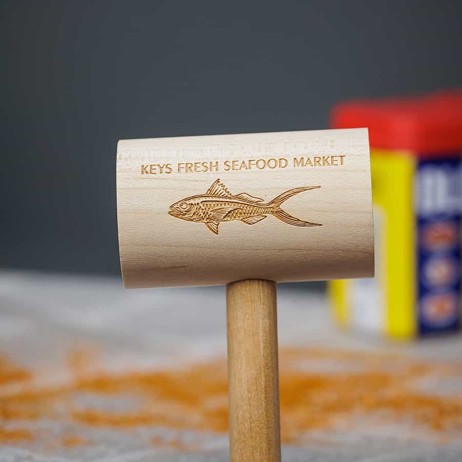 Stock Design Printed or Engraved Crab Mallets! #mallets #crabs #seafood  #crabmallets #crabfeast #engraved #custom #partybibs